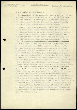 W.H. Schuchhardt an M. Schede
