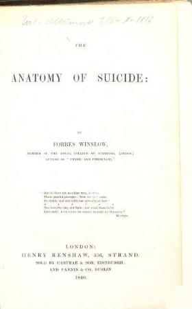 The anatomy of suicide