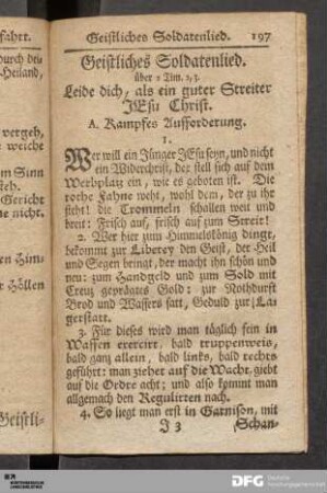 Geistliches Soldatenlied.