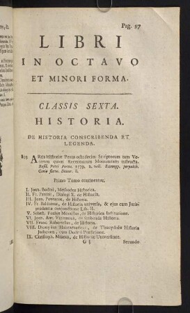 97-158, Classis Sexta. Historia