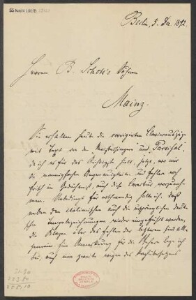 Brief an B. Schott's Söhne : 05.12.1892