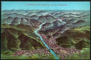 Heidelberg und Umgebung aus der Vogelschau