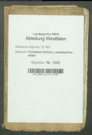 Verpachtung des abteilichen Vorwerks Sundern an Berend Henrich Kruse