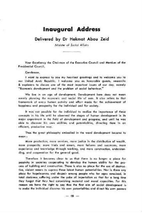19-21, Inaugural Address