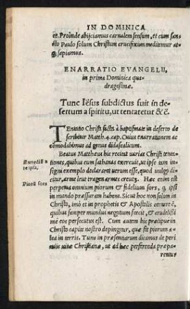 Enarratio Evangelii in prima Dominica quadragesimae.