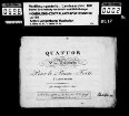 Ludwig van Beethoven: Quatuor / No. III / L.v. Beethoven / arrangée / pour le Piano-Forté / à quatre mains / [Op. 18] Leipsic, Breitkopf & Härtel.
