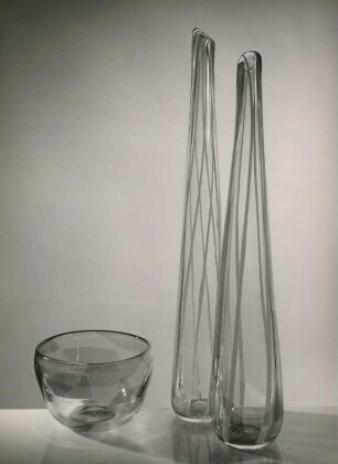 Glasvasen und Glasschalen von Hans Mauder