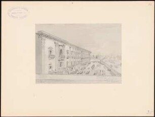 San Nicolò l’Arena, Catania: Perspektivische Ansicht der Südfassade