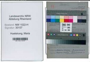 Entnazifizierung Maria Huelstrung , geb. 16.06.1909 (Spediteur)