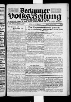 Beckumer Volks-Zeitung. 1921-1930