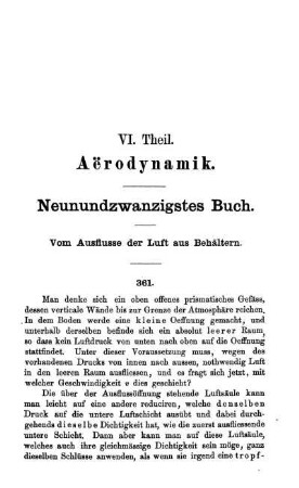 VI. Aerodynamik.