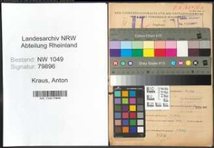 Entnazifizierung Anton Kraus , geb. 21.03.1894 (Lehrer)