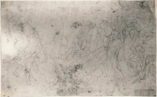 Kampfszene : Kampfszene. Zeichnung (vor 1859; A. Rethel)