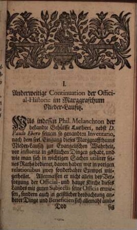 Destinata literaria et fragmenta lvsatica : d.i. Unternehmungen der Gelehrten, und gesamlete alte auch neue zur nieder-lausitzischen Historie und Gelehrsamkeit gehörige Stücke. [1],8. [1738]