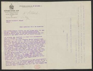 Brief an Ludwig Strecker an B. Schott's Söhne : 02.12.1926