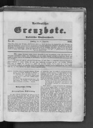 Polizeilicher Unfug im Herzogthum Schleswig.