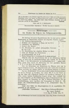 Mitteilungen des Bundes für Reform des Religionsunterrichts