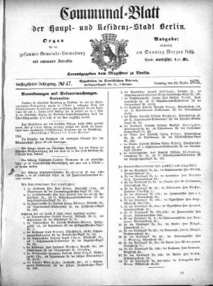 1875,47: No. 47, 21. November 1875