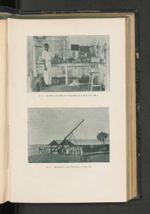 No 1. - Intérieur du poste de télégraphie sans fil de Libreville.