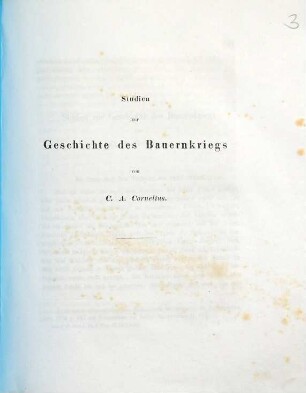 Studien zur Geschichte des Bauernkriegs