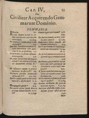 Cap. IV, De Civiliter Acquirendo Gemmarum Dominio.