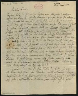 Brief an Aloys Fuchs : 07.04.1834-10.04.1834