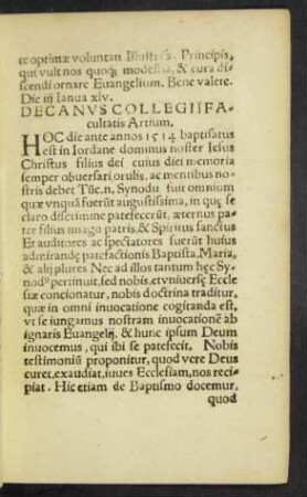 Decanus Collegii Facultatis Artium.
