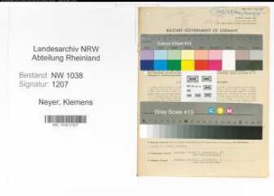 Entnazifizierung Klemens Neyer , geb. 24.02.1897 (Gastwirt)