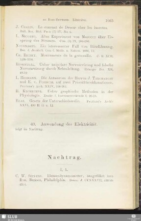 40. Anwendung der Elektricität