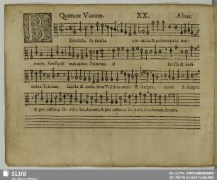 XX. Benedicta sit sancta creatrix