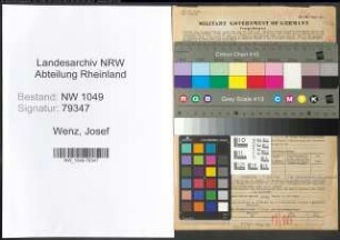 Entnazifizierung Josef Wenz , geb. 29.01.1911 (Anwalt)