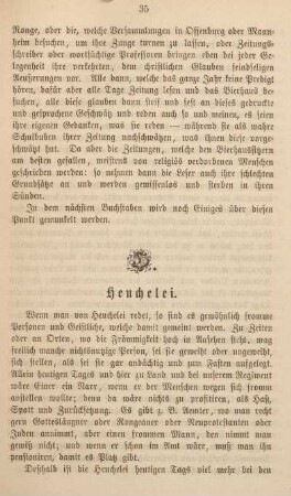 Heuchelei.