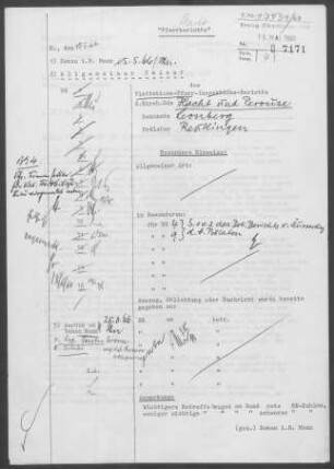Flacht-Perouse: Visitationsbericht 1966 mit Pfarrbericht 1965