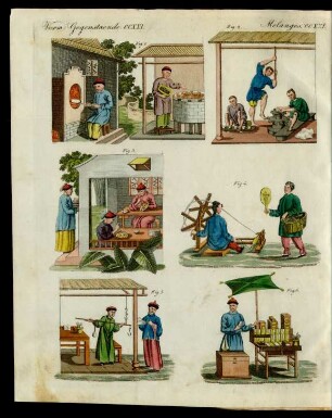 Gewerbe, Künste und Handwerke in China.