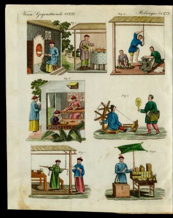 Gewerbe, Künste und Handwerke in China.