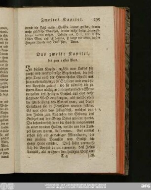 Das zweite Kapitel, bis zum 21sten Vers.