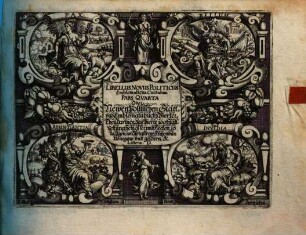 Sciographia Cosmica. Das ist Newes Emblematisches Büchlein : darinen in acht Centuriis die Vornembste[n] Stätt Vestung, Schlösser [et]c. der gantzen Welt, gleichsamb adumbrirt und in Kupffer gestochen, mit schönen Lateinischen und Teutsche[n] Versiculn ad Vivum abgebildet werden ..., 4 = Littera D. Darinen ... Stätt, Vestung, Schlösser, und Flecken, so da ligen am Reinstrom, Lützenbur., Henegaw und Geldern, &.