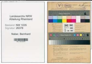 Entnazifizierung Bernhard Naber , geb. 20.03.1904 (Hauer)