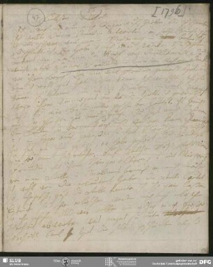 Eigenh. Brief von Johanna Christiane Erdmuthe Schlegel an August Wilhelm von Schlegel, Hannover, 1796