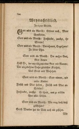 Weyhnachtslied. - Lied beym Jahresschluß.
