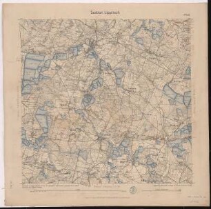 Section Lippitsch aus: Topographische Karte (Äquidistantenkarte) Sachsen