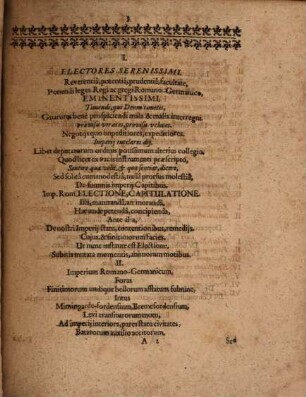 Collegium reliquorum imperii deputatorum ad collegium electorale de presenti statu imperii, imperatore eligendo, eligendo scribenda lege annexis aliis