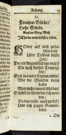 II. Kreuzes-Bürde/Hohe Bürde
