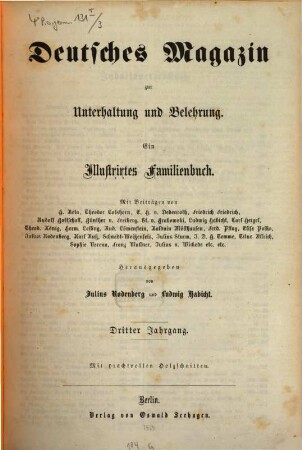 Deutsches Magazin : ein illustrirtes Familienbuch. 3. 1863