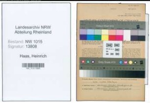 Entnazifizierung Heinrich Haas , geb. 31.01.1911 (Polizeibeamter)