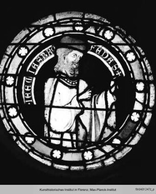 Fenster A-IX mit Genesisszenen und heiligen Jungfrauen : Der Prophet Jeremia