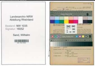 Entnazifizierung Wilhelm Sand , geb. 03.10.1907 (Steiger)
