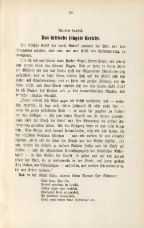 Neuntes Kapitel. Das kritische jüngste Gericht.