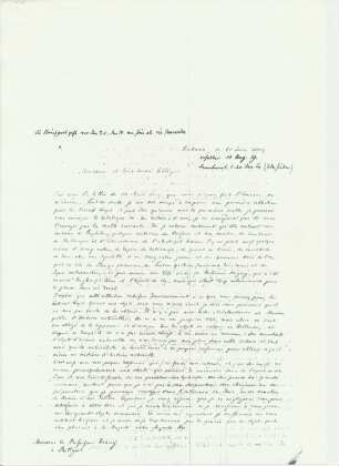 Brief von Pieter Bleeker an Krauss