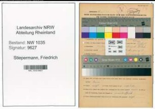 Entnazifizierung Friedrich Stiepermann , geb. 12.04.1888 (Lohnbuchhalter)